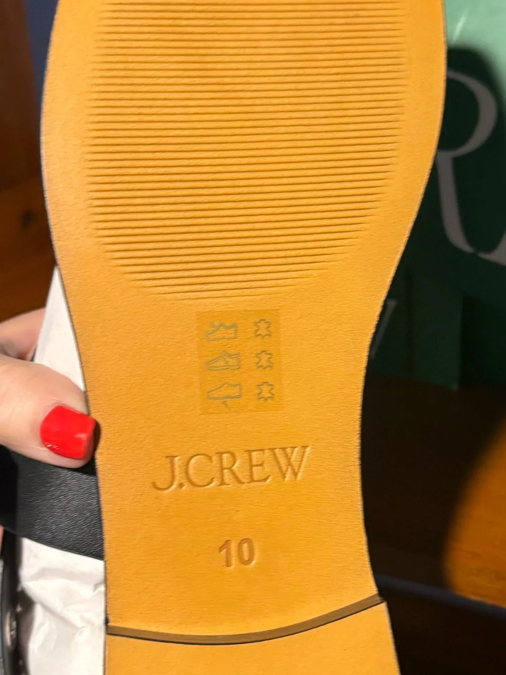 J. Crew Black Leather Women's Grommet Slide Sandal